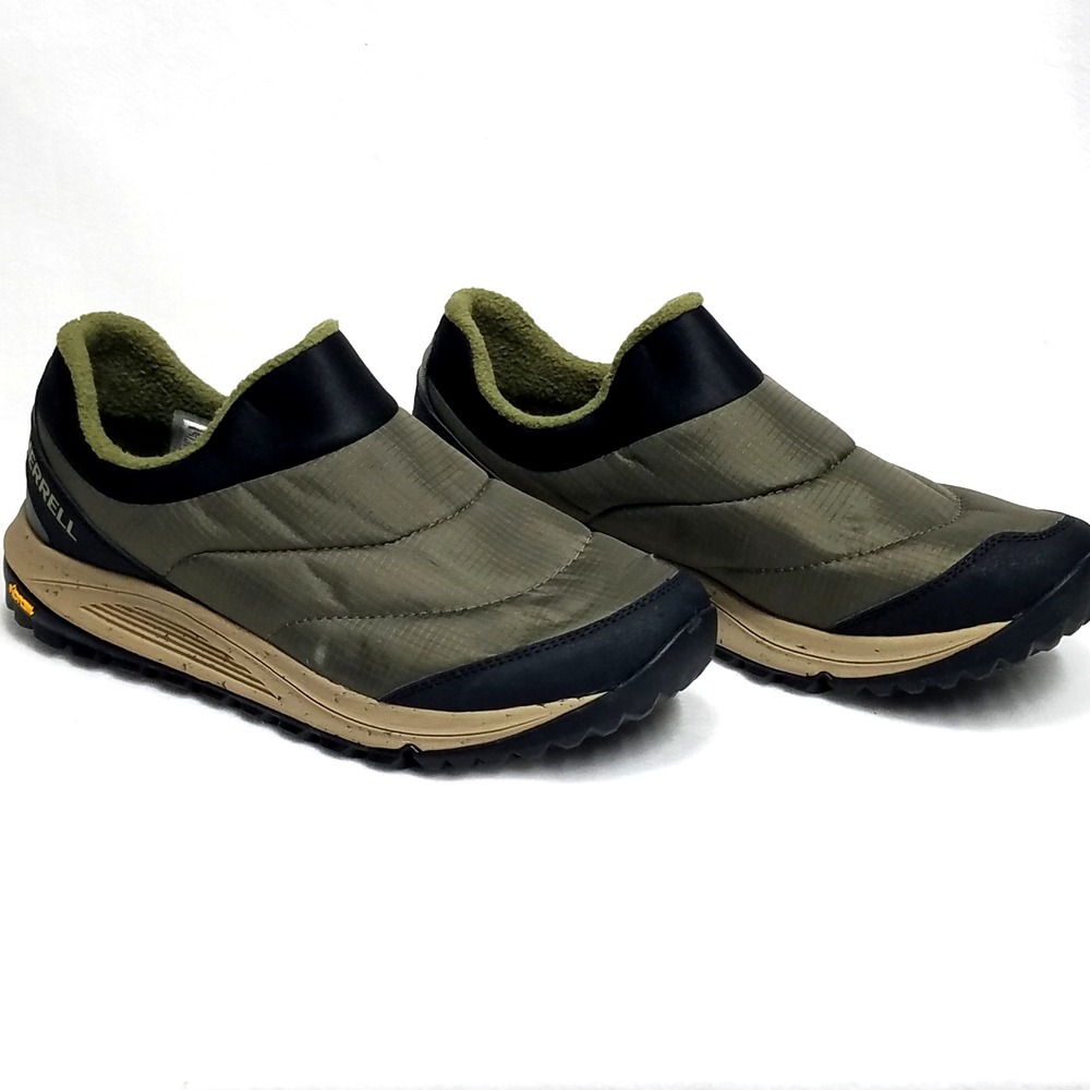 Merrell Nova Sneaker Moc Mens 10 Olive Nylon J066955 Gorpcore Trail Slip On